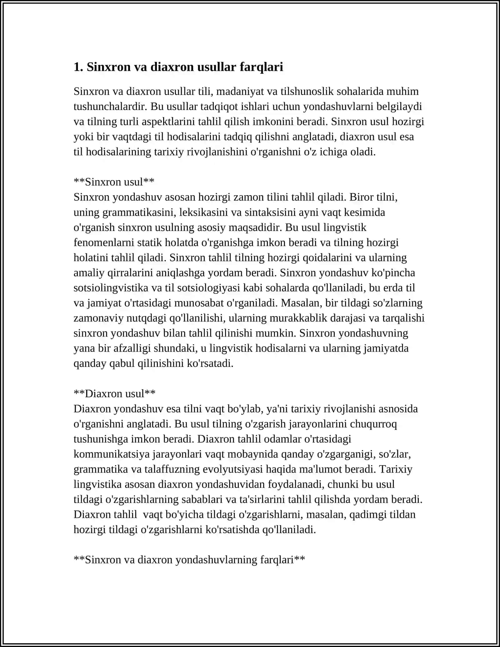 "SYNCHRONIC AND DIACHRONIC APPROACHES IN LEXICOLOGY" 3