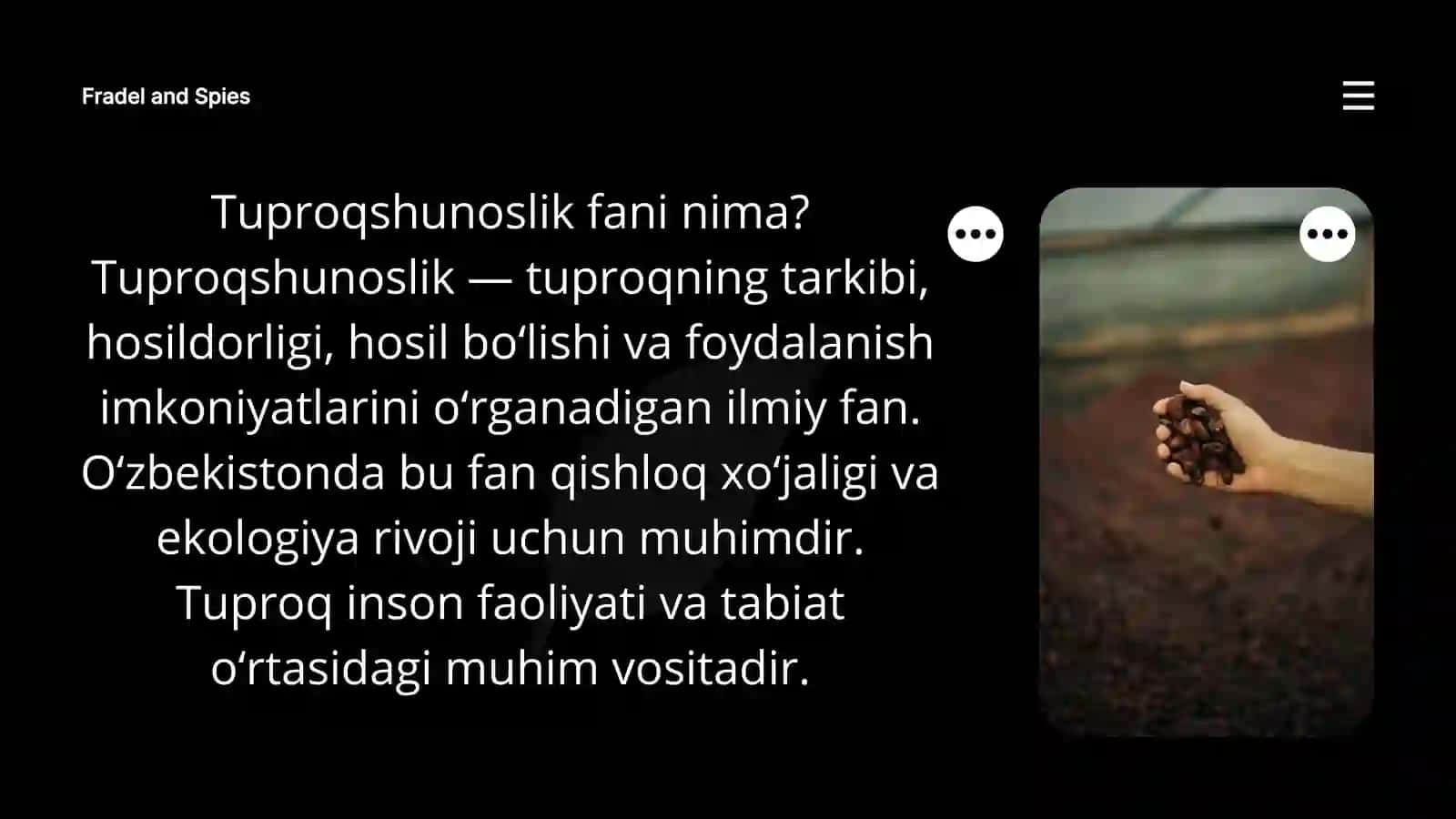 O‘zbekistonda tuproqshunoslik fani va uning yo‘nalishlari 3