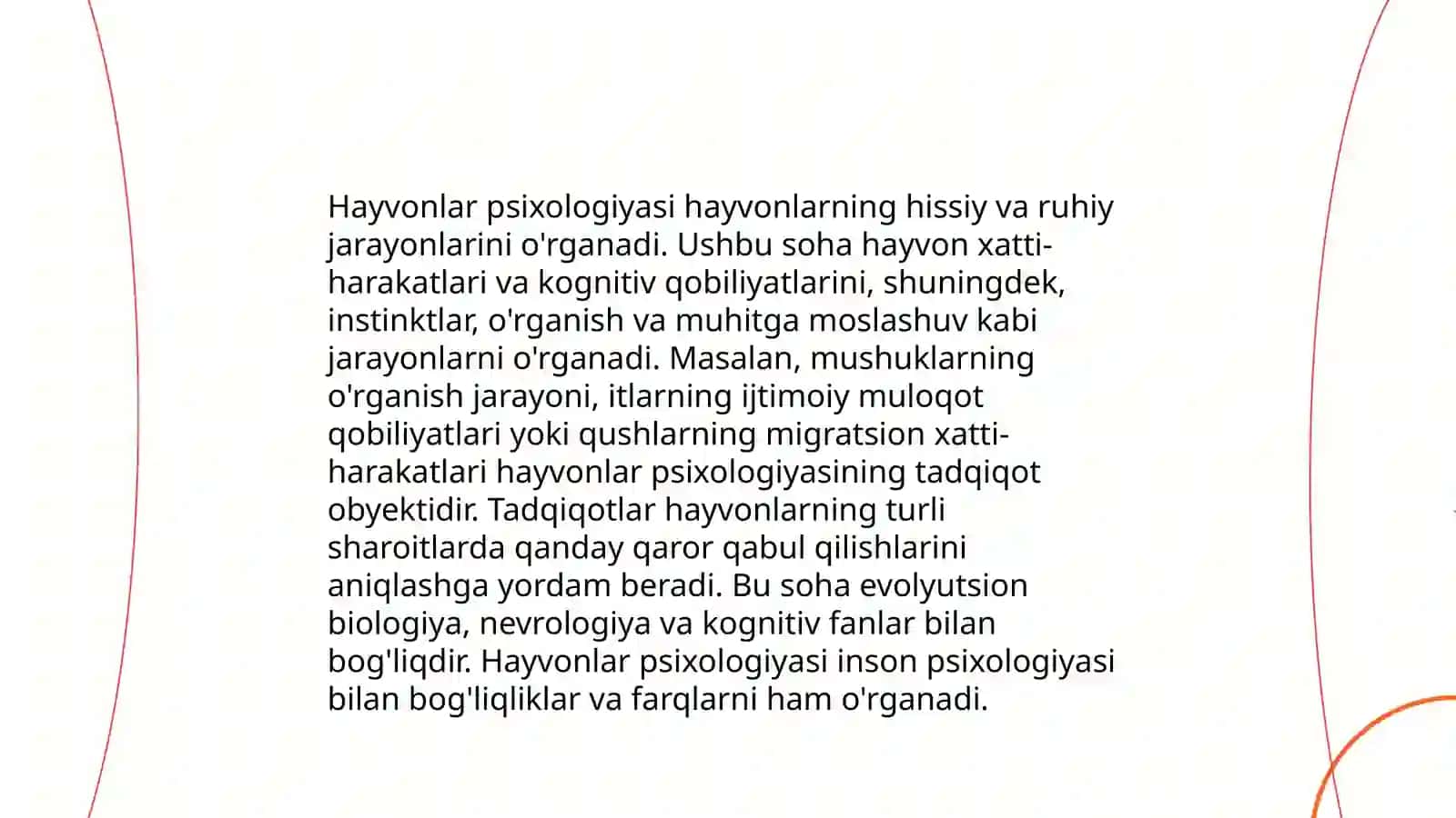 Hayvonlar psixik faoliyatining umumiy tavsifi 3