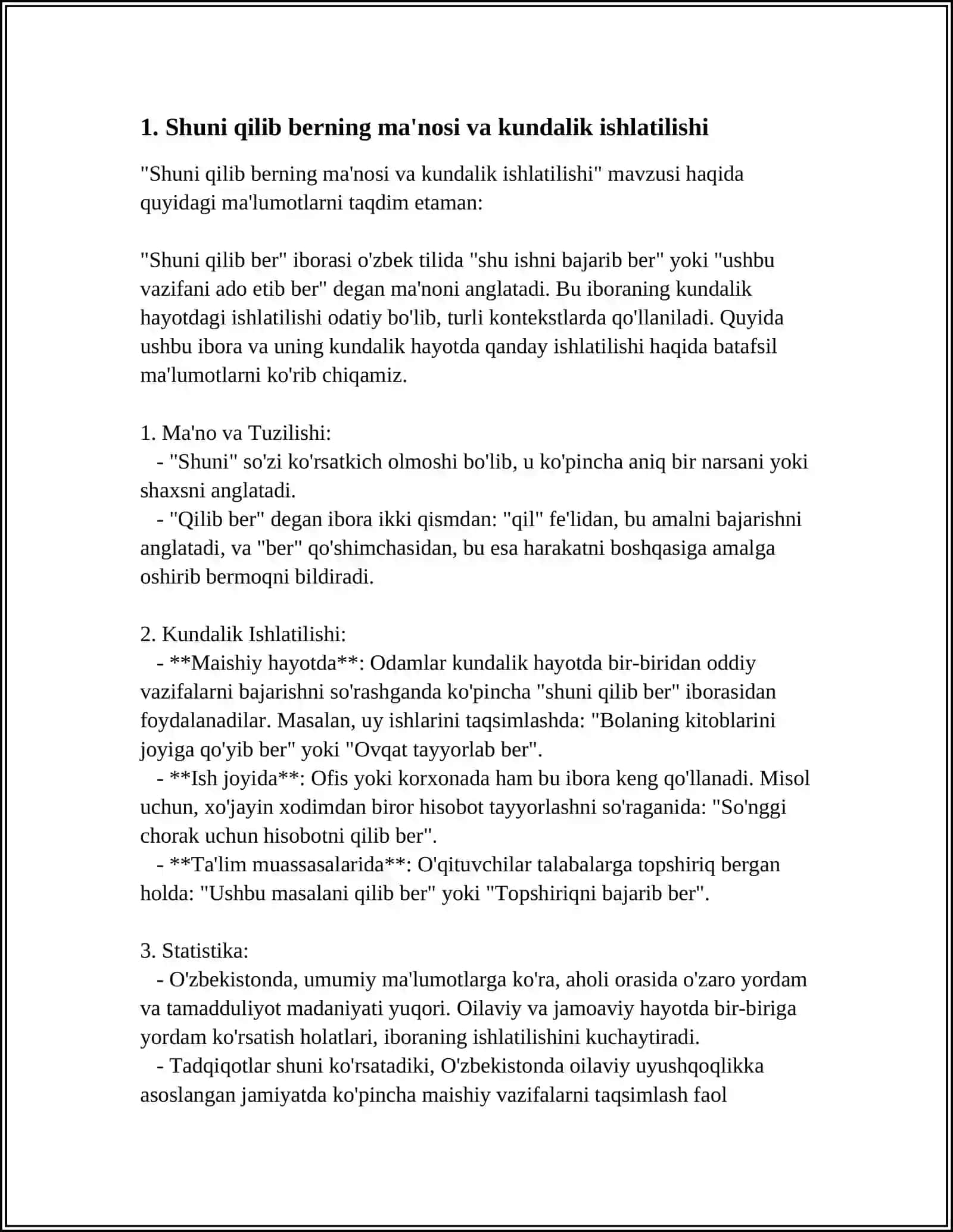 SHUNI QILIB BER 3