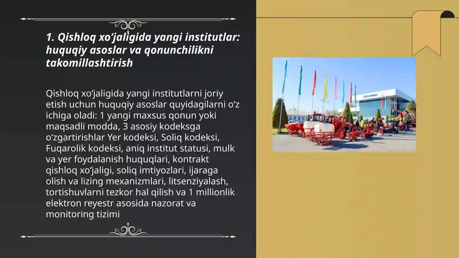 Qishloq xo‘jaligida yangi institutlarning joriy etilishi 3