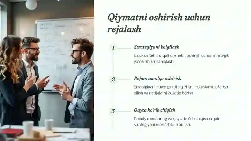 Qiymat yaratishga asoslangan strategiyalar 3