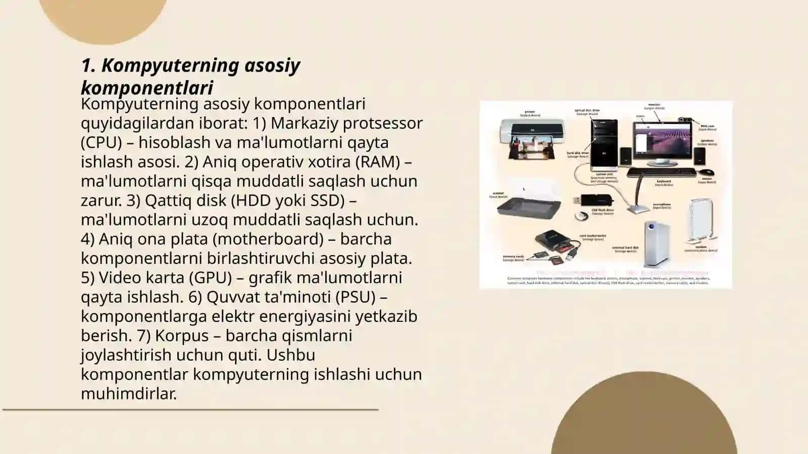 Kompyuterning asosiy Va qoshimcha qurilmalari 3