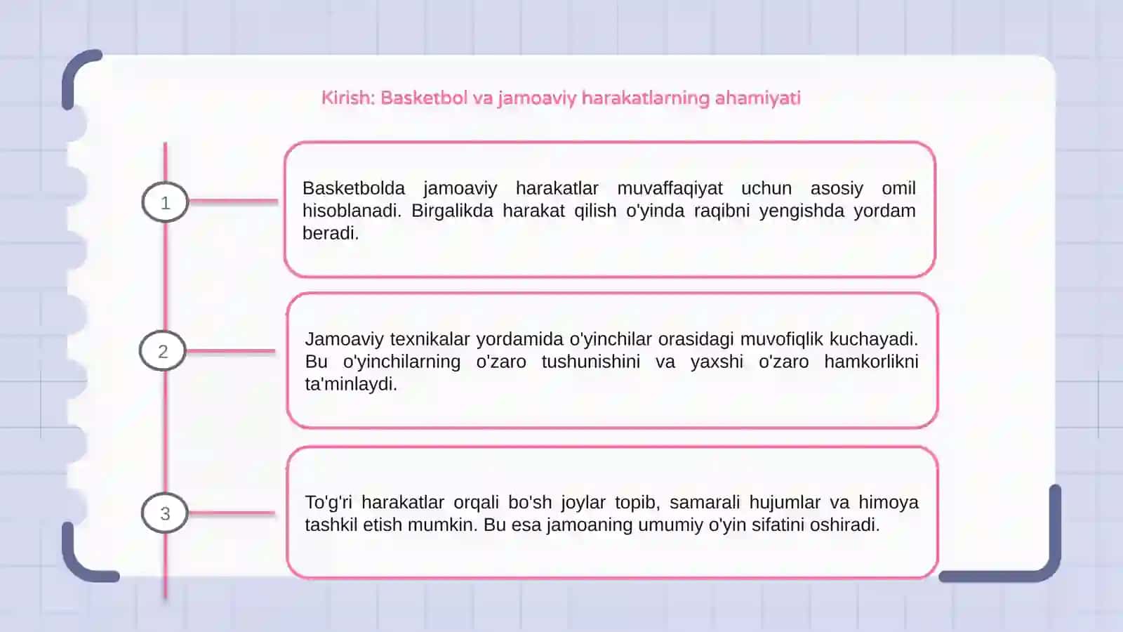 Basketbol oʻyinida jamoaviy harakatlanish texnikasi 3