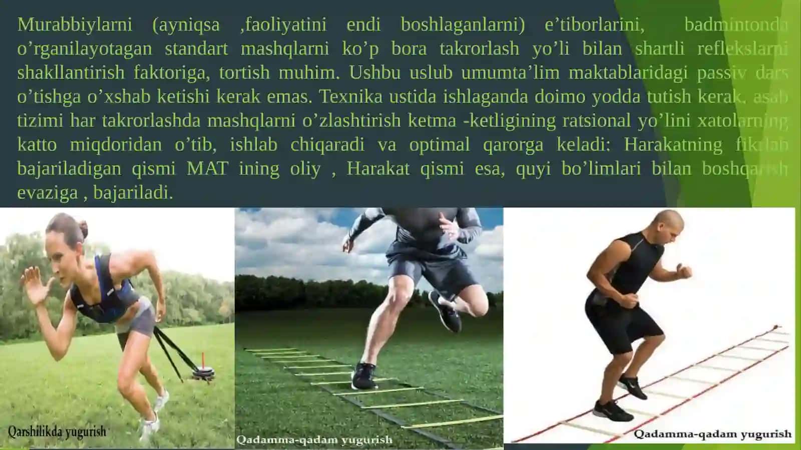 Badminton sport turi bo`yicha sportchilarning jismoniy va psixologik tayyorgarligi 3