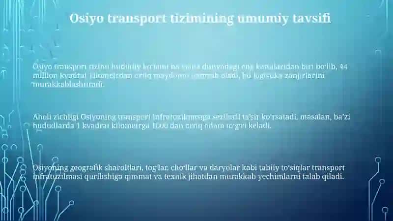 Osiyo mamlakatlarining transporti 3