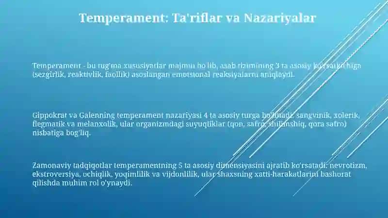 Shaxs psixologiyasi: temperament xarakter va qobilyat 3