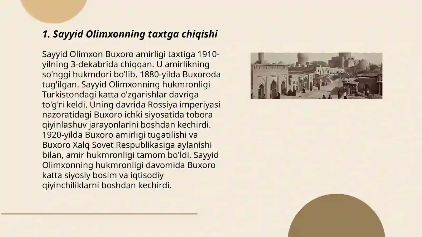 Sayyid Olimxonning taxtga chiqishi 3