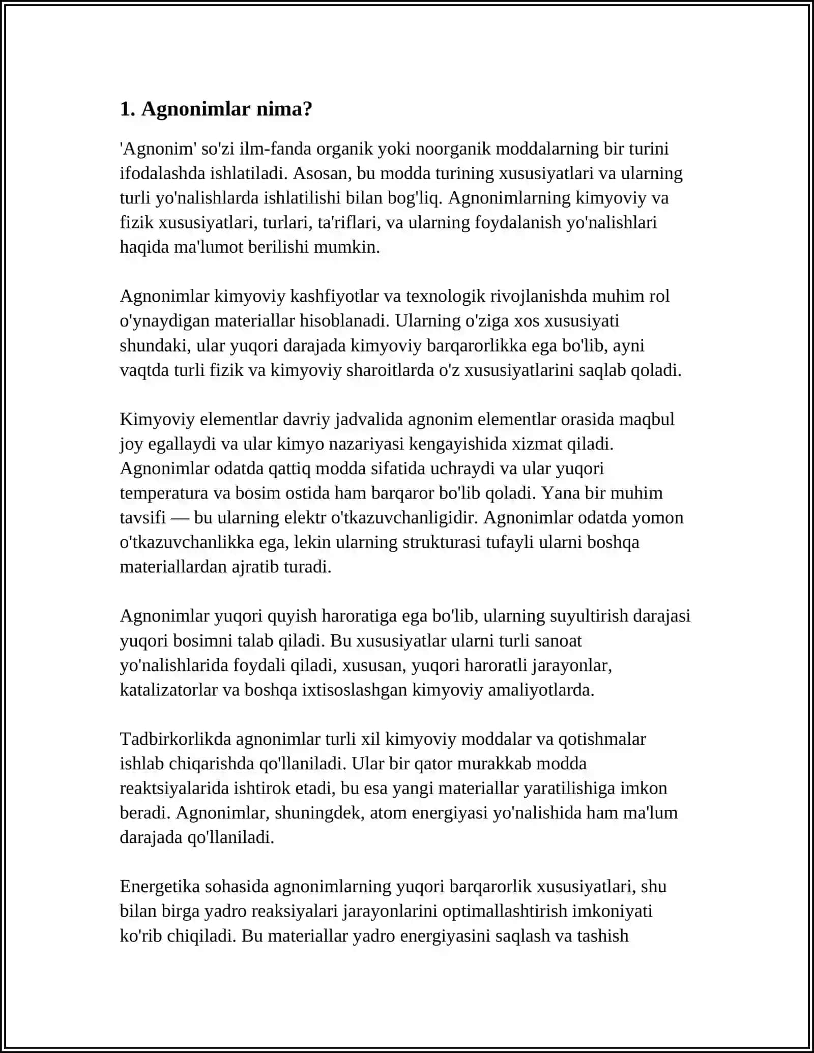 Agnonimlar Haqida Ma'lumot va Misollar 3