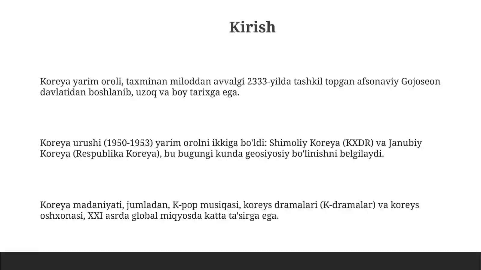 Koreya Tarixi va Madaniyati 3