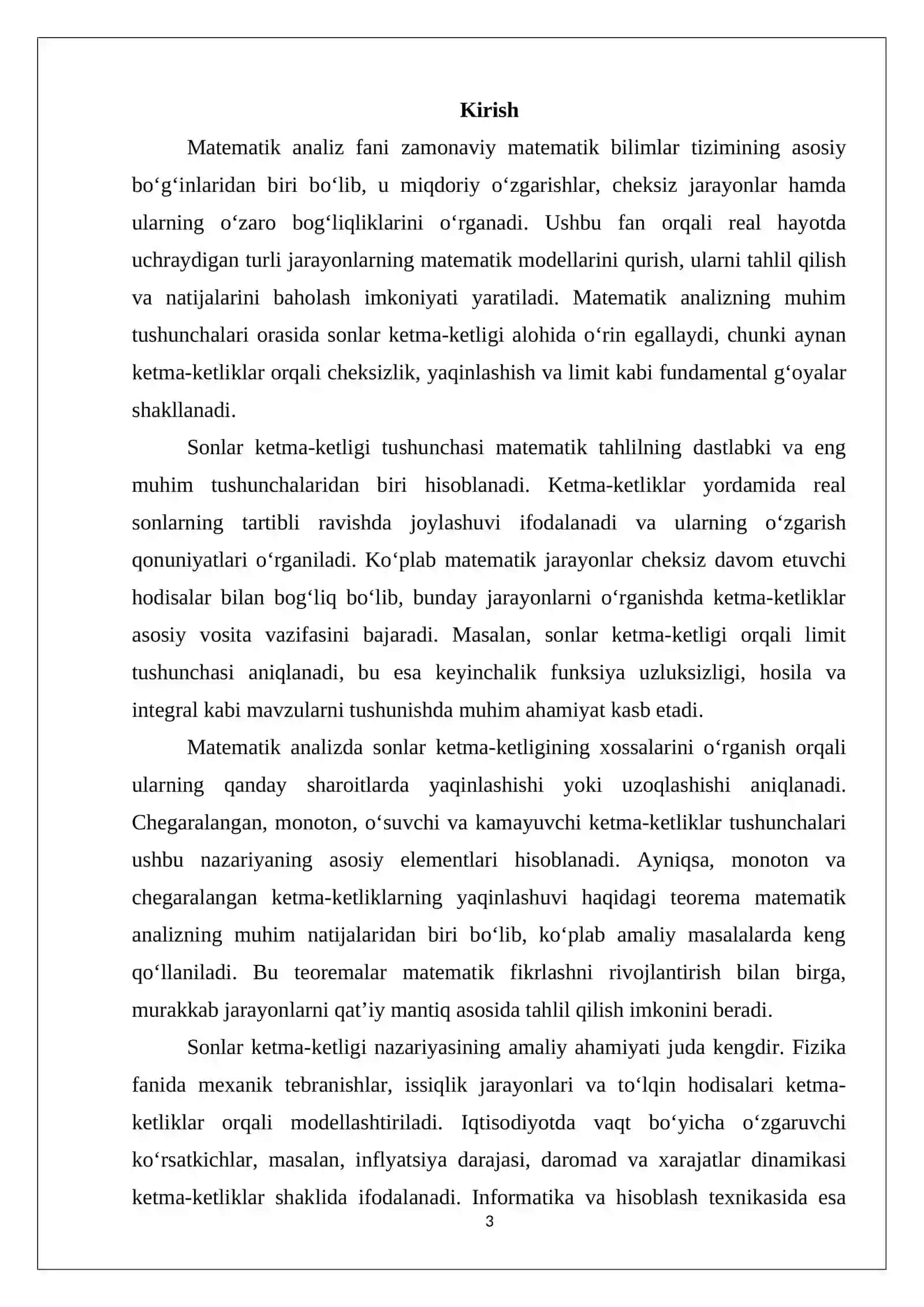 Sonlar ketma-ketligi va uning xossalari 3