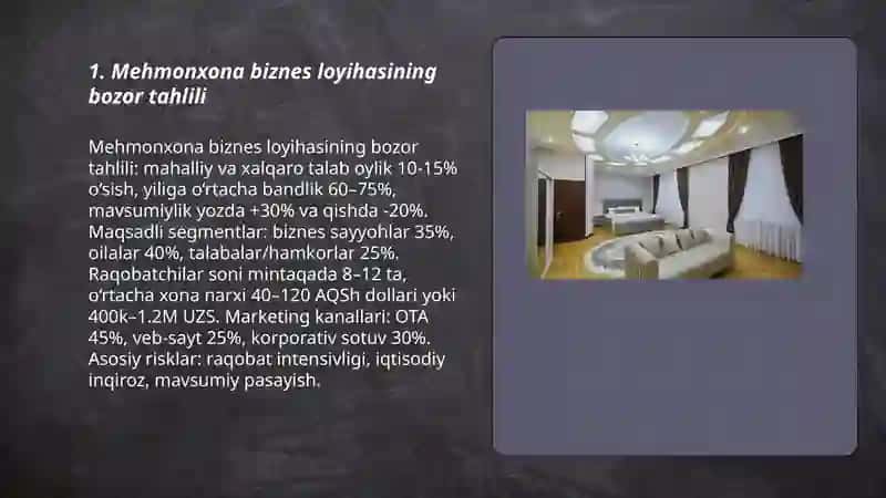 Mehmonxona biznes loyihasi 3