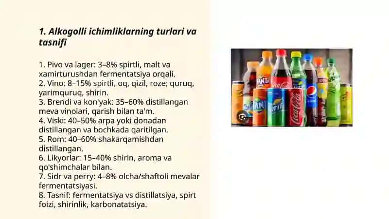 Alkogolli va alkogolsiz ichimliklar 3