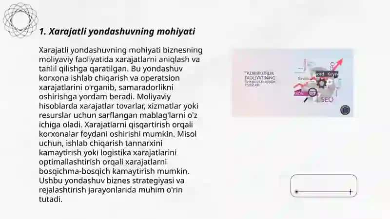 Biznesni baxolashning xarajatli yondashuv usuli 3