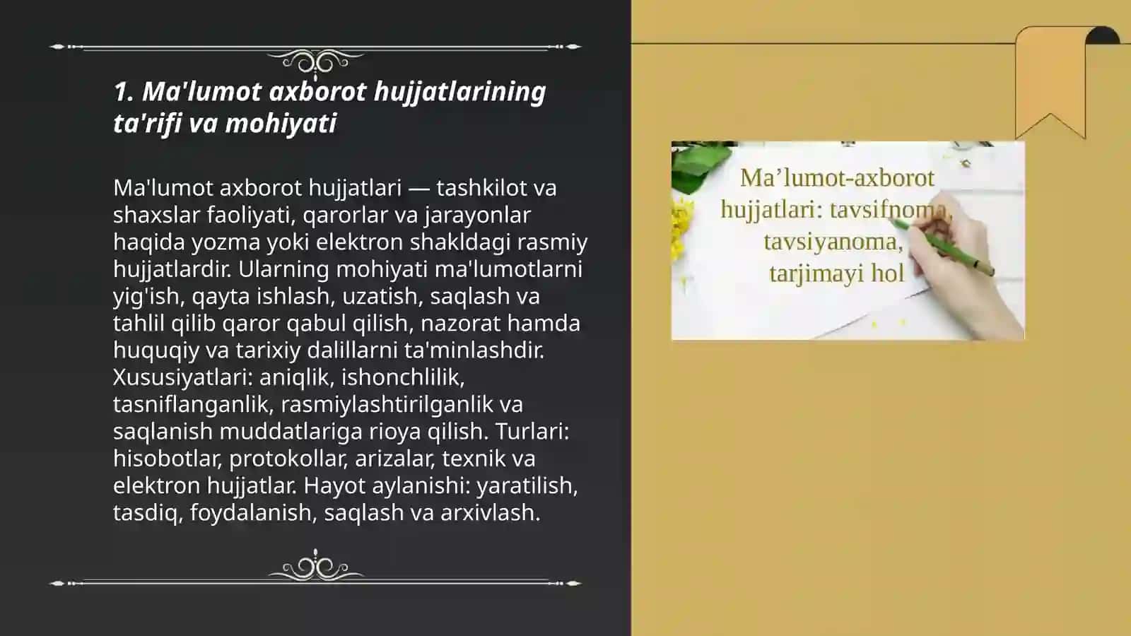 Ma'lumot axborot hujjatlari 3