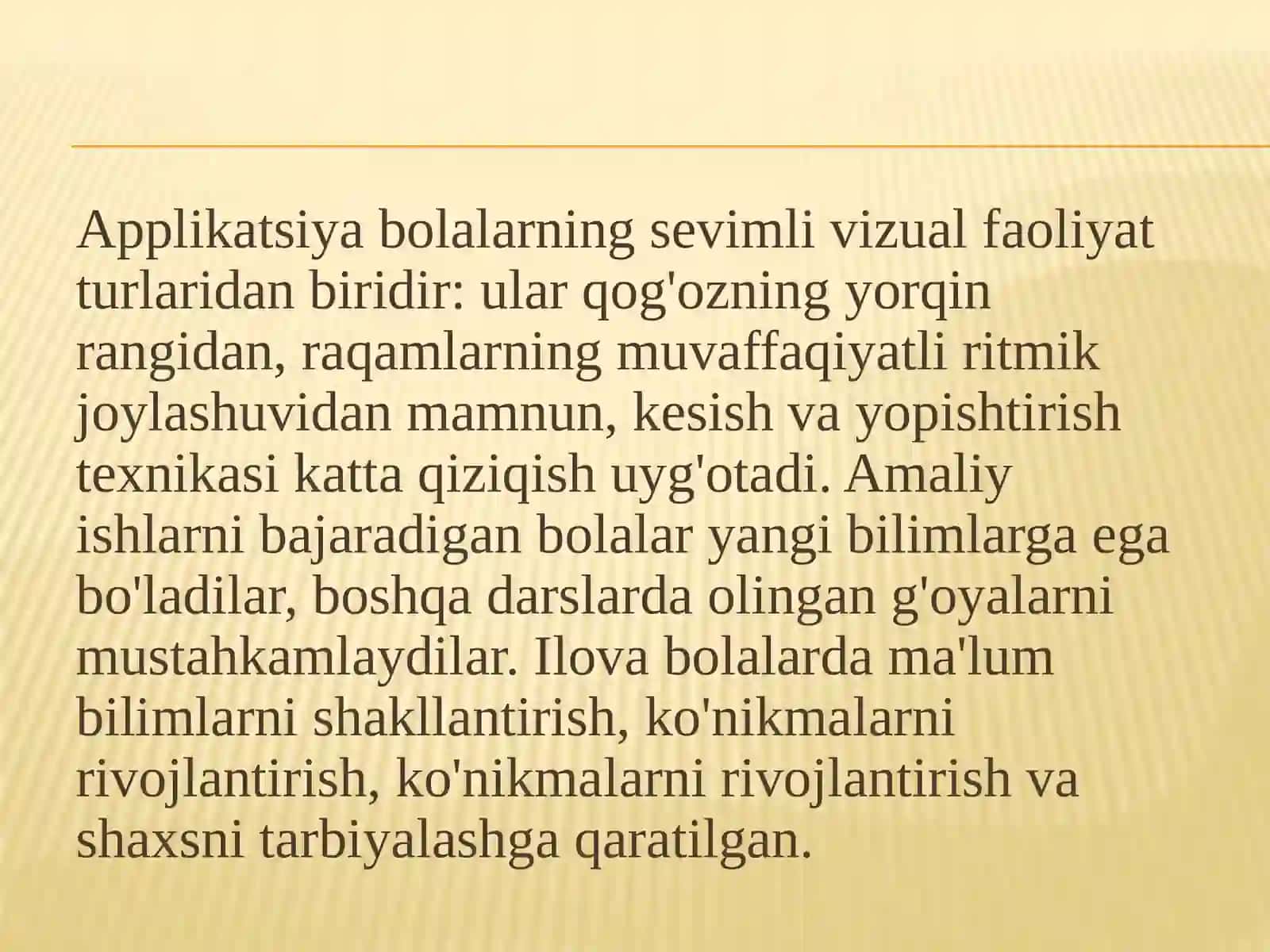 Applikatsiya amaliy san'at turi sifatida MTT da applikatsiya turlari 3
