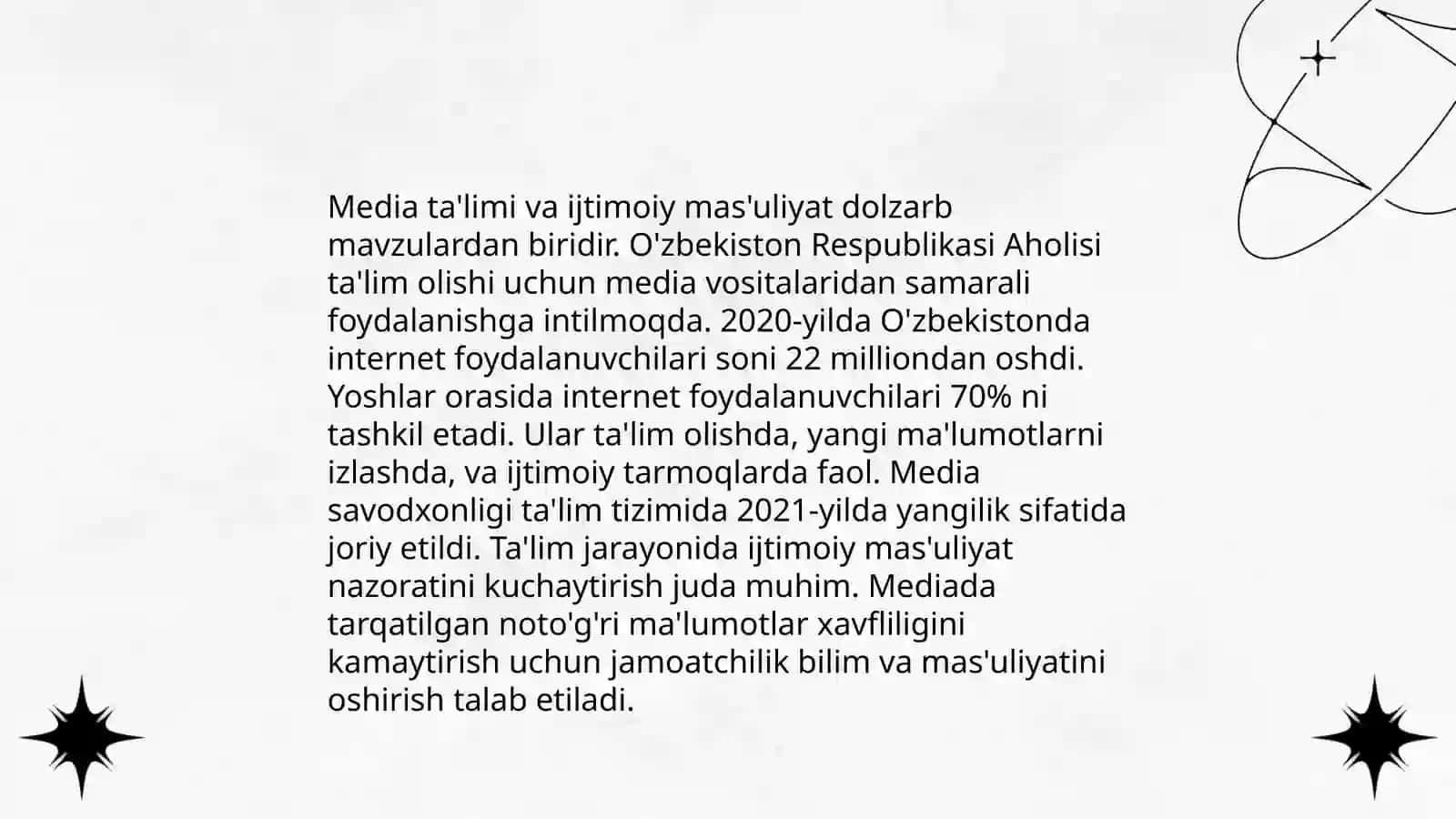 Media va axborot savodxonligi fanidan ta'lim 3