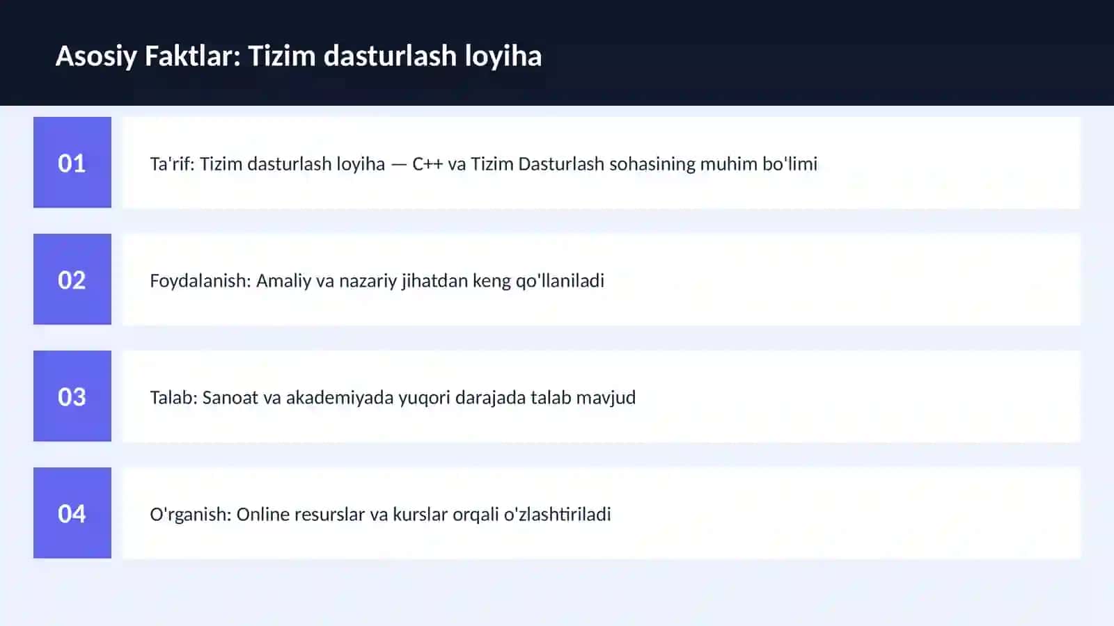 DASTURLASH | C++ VA TIZIM DASTURLASH 3