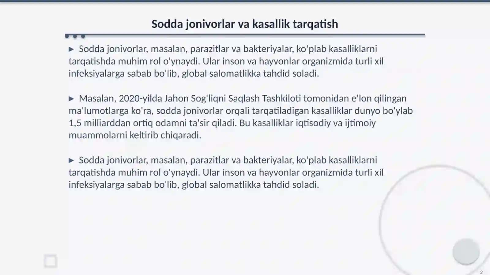 Sodda jonivorlar keltirib chiqaruvchi kasalliklar va ularni laboratoriya diagnostikasi 3