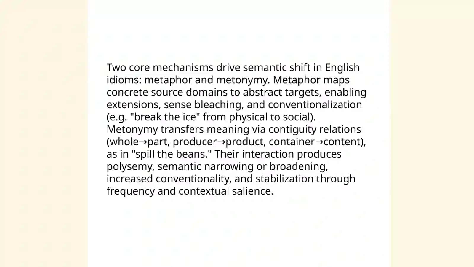 Semantic shift in English Idioms 3