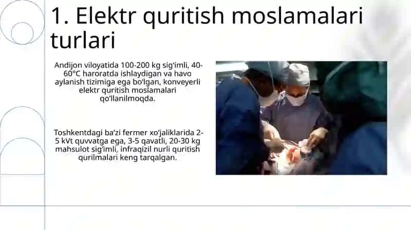 Elektr quritish usullari va elektr qurilmalarining ishlash printsipi 3