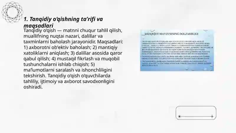 Tanqidiy o‘qish va samarali amalga oshirish omillari 3