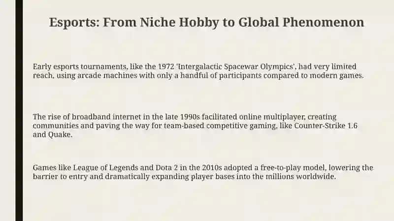 Esports: From Niche Hobby to Global Phenomenon 3
