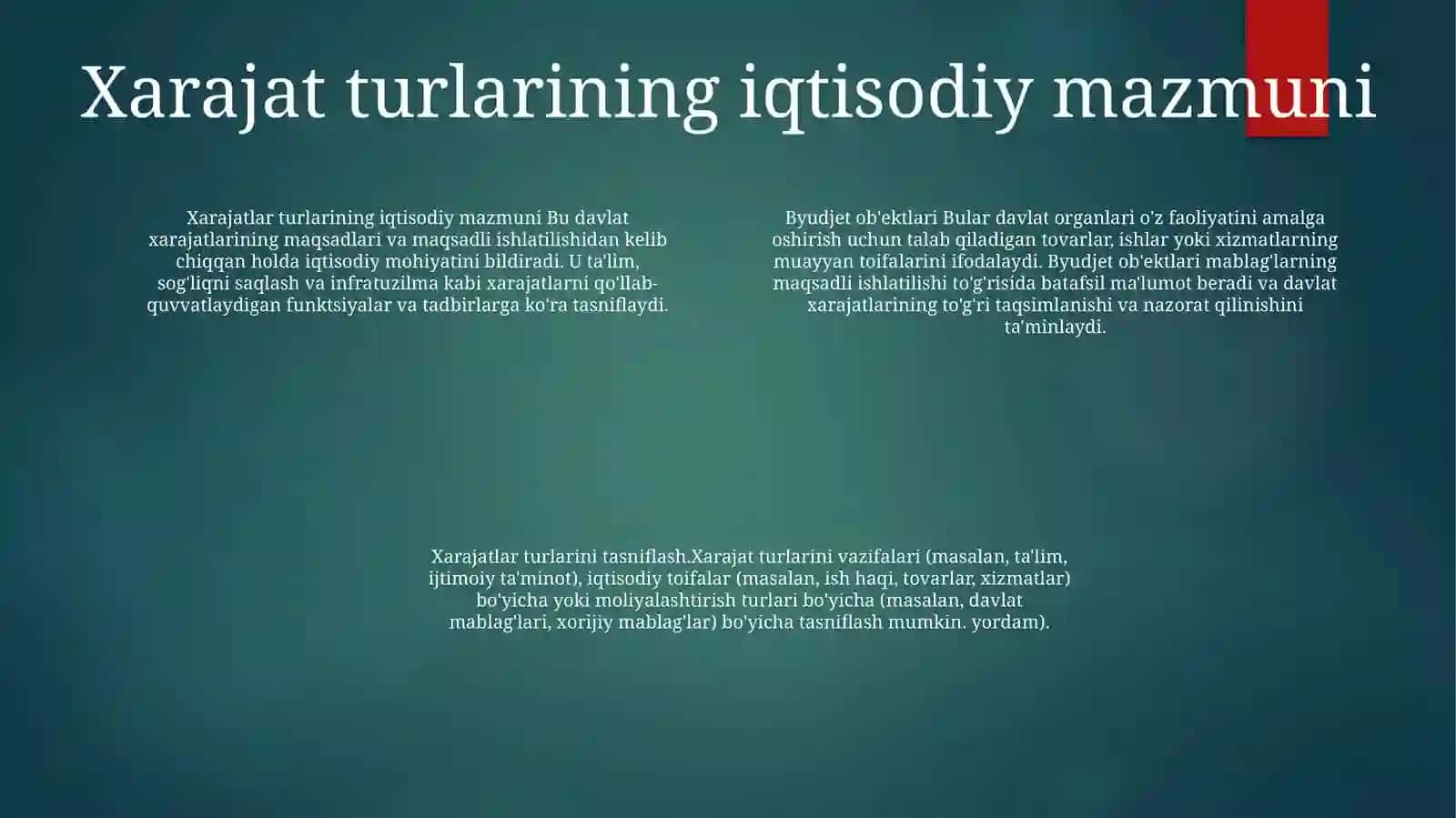 Budjet Hisobi Obyektlarining Iqtisodiy Mazmuni 3
