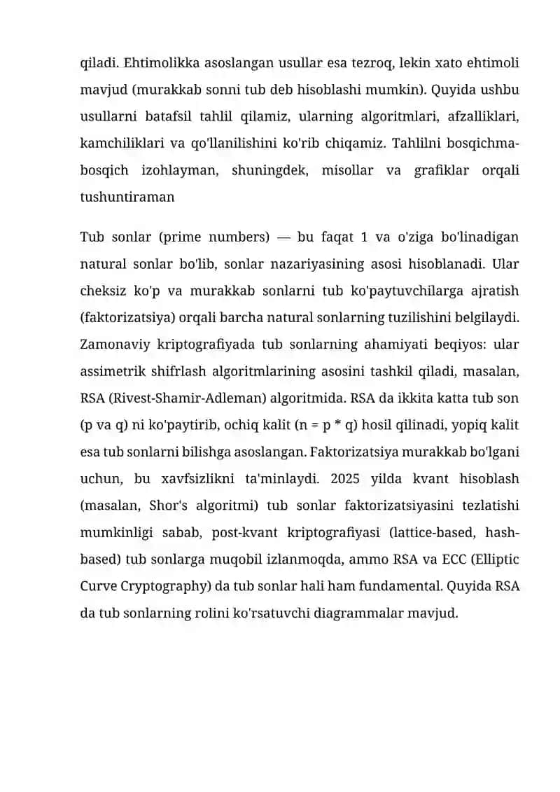 Tub sonlar va ularning zamonaviy kriptografiyadagi fundamental ahamiyati 3