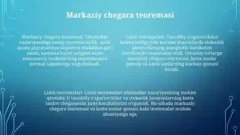 Limit Teoremalari 3