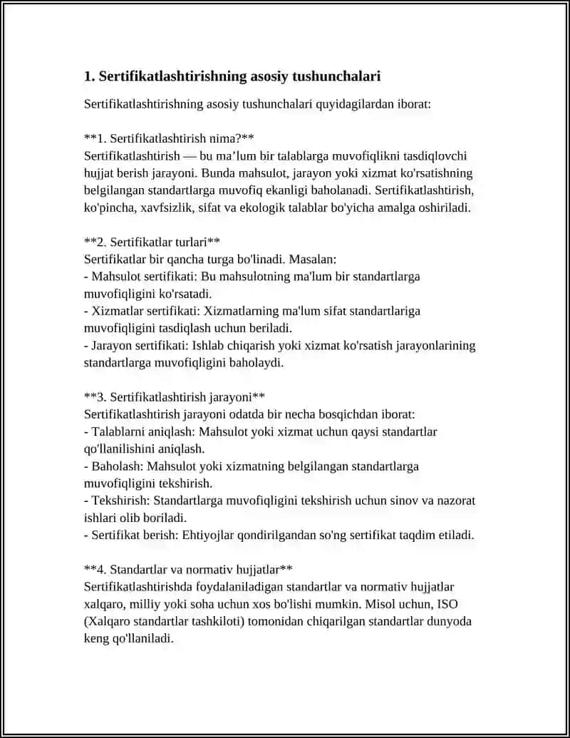 O‘zbekiston Respublikasining "Mahsulot va Xizmatlarni Sertifikatlashtirish To‘g‘risida"gi Qonun 3