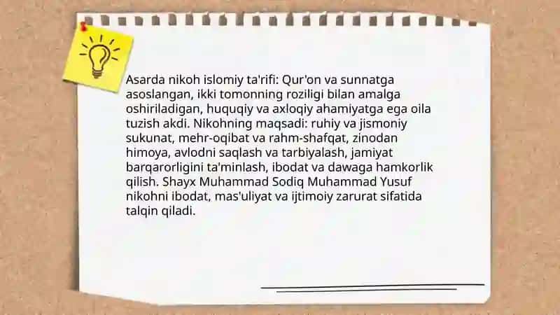 "Baxtiyor oila" asarida islom qadriyatlarining talqini 3