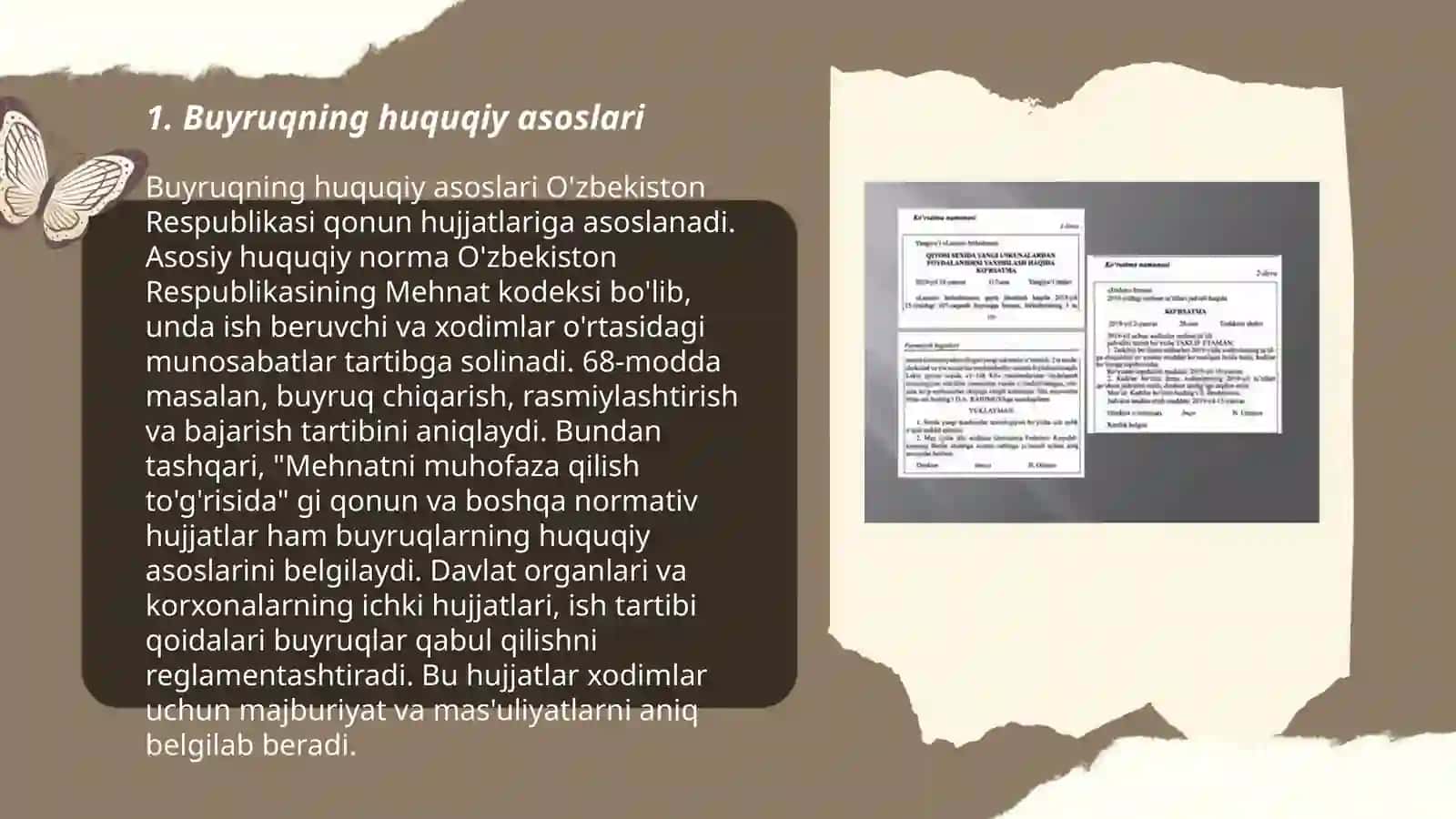 Buyruqning huquqiy asoslari 3