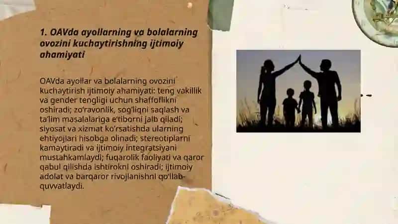 Ayollar va bolalar masalalarining OAVga olib chiqishning dolzarbligi 3