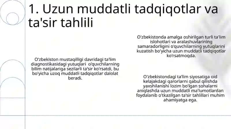 Oʻzbekistonda mustaqillik yillarida pedagogik diagnostika sohasida amalga oshirilgan ishlar va ularning natijalari 3