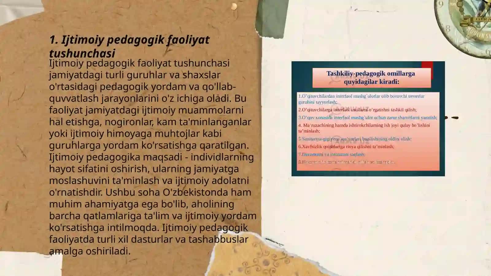 Ijtimoiy pedagogik faoliyat metodikasi,mexanizmlari va texnalogiyalari 3