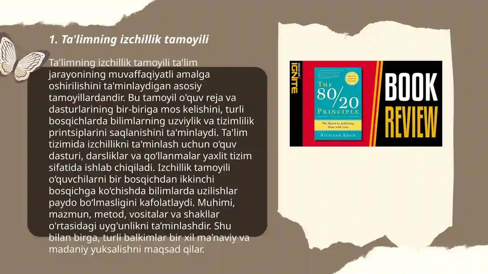 Ta‘limning izchillik va tizimlilik prinsiplarini amalga oshirish qoidalari 3