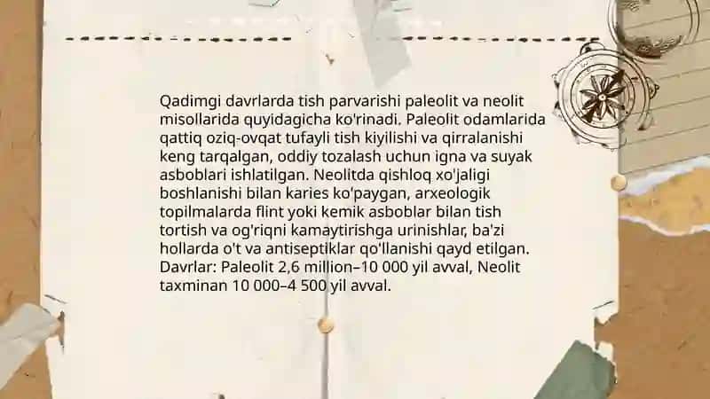Stomatologiyaning rivojlanish tarixi 3
