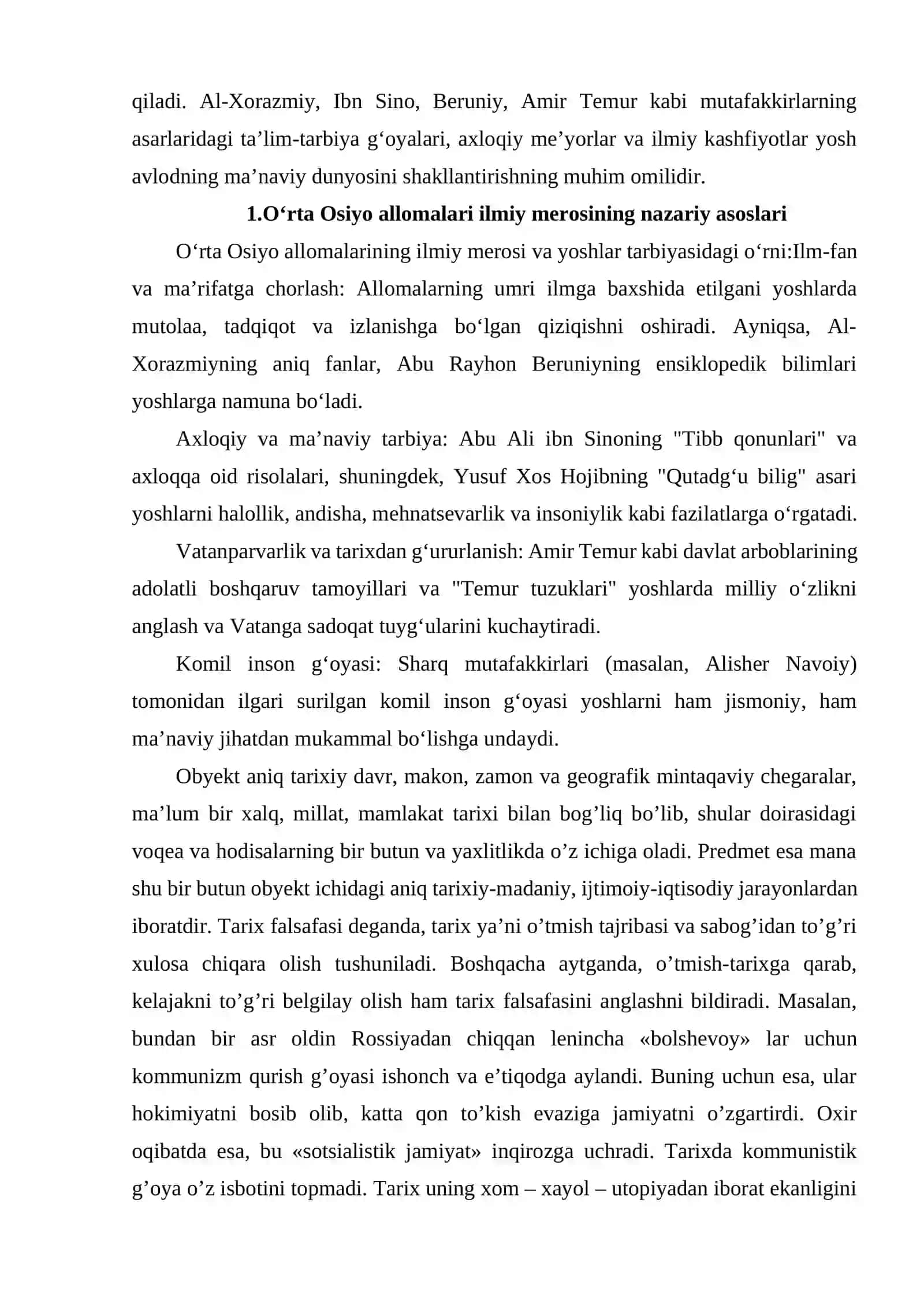 YUKSAK MA’NAVIYATLI YOSHLARNI TARBIYALASHDA O‘RTA OSIYO ALLOMALARI ILMIY MEROSINING O‘RNI (ALLOMALARNING ILMIY FAOLIYATI MISOLIDA). 3