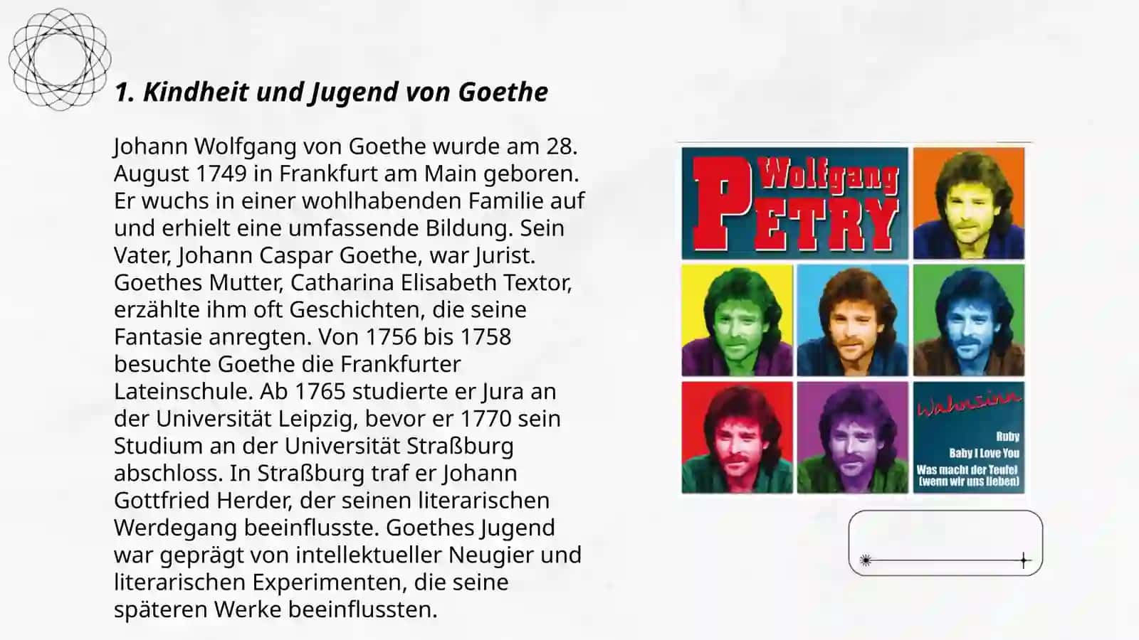 Das Leben und Schaffen von Johann Wolfgang Goethe 3