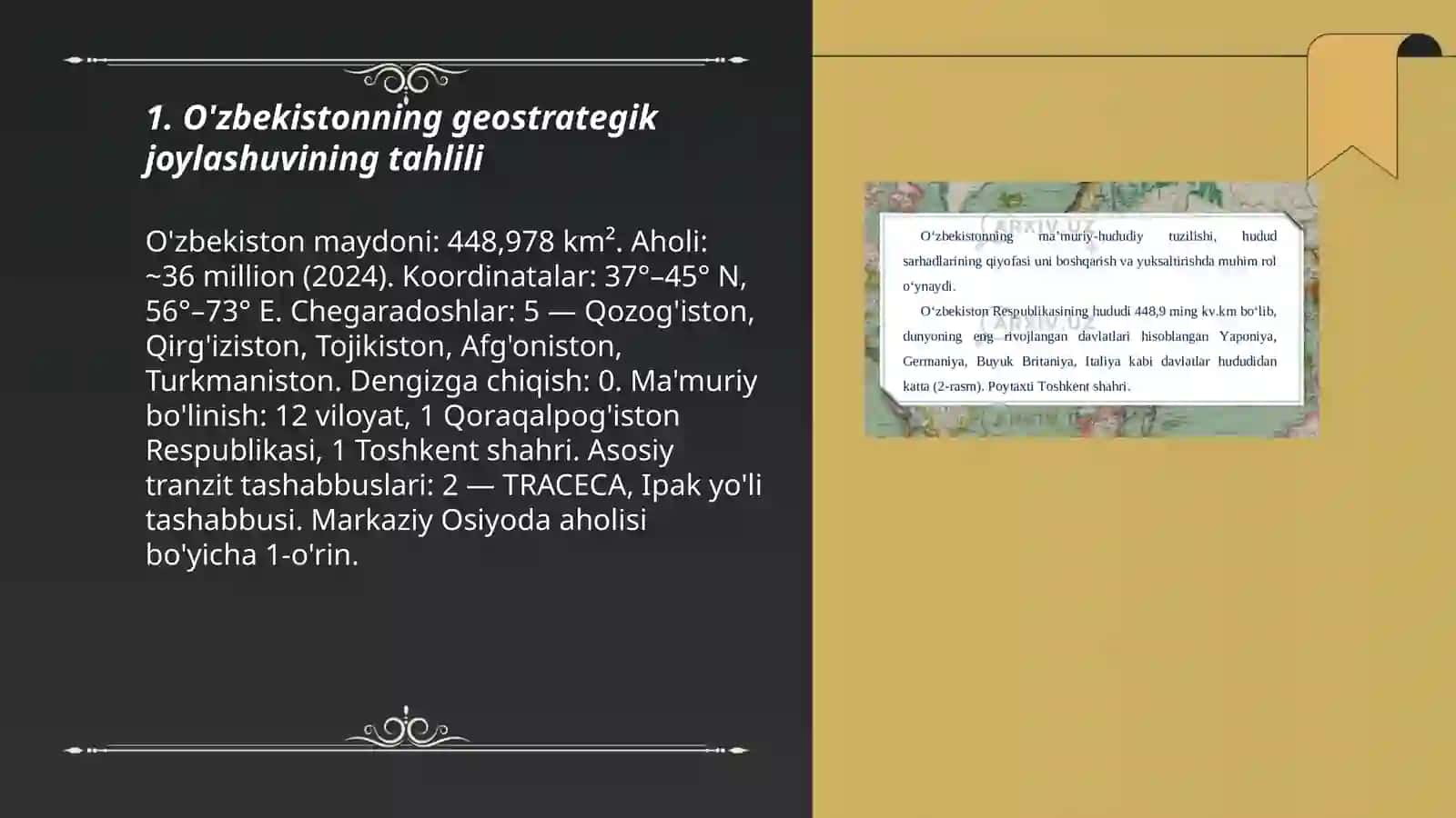 O'zbekistonning geosiyosiy pozitsiyasi va tashqi siyosiy strategiyasini baholash 3