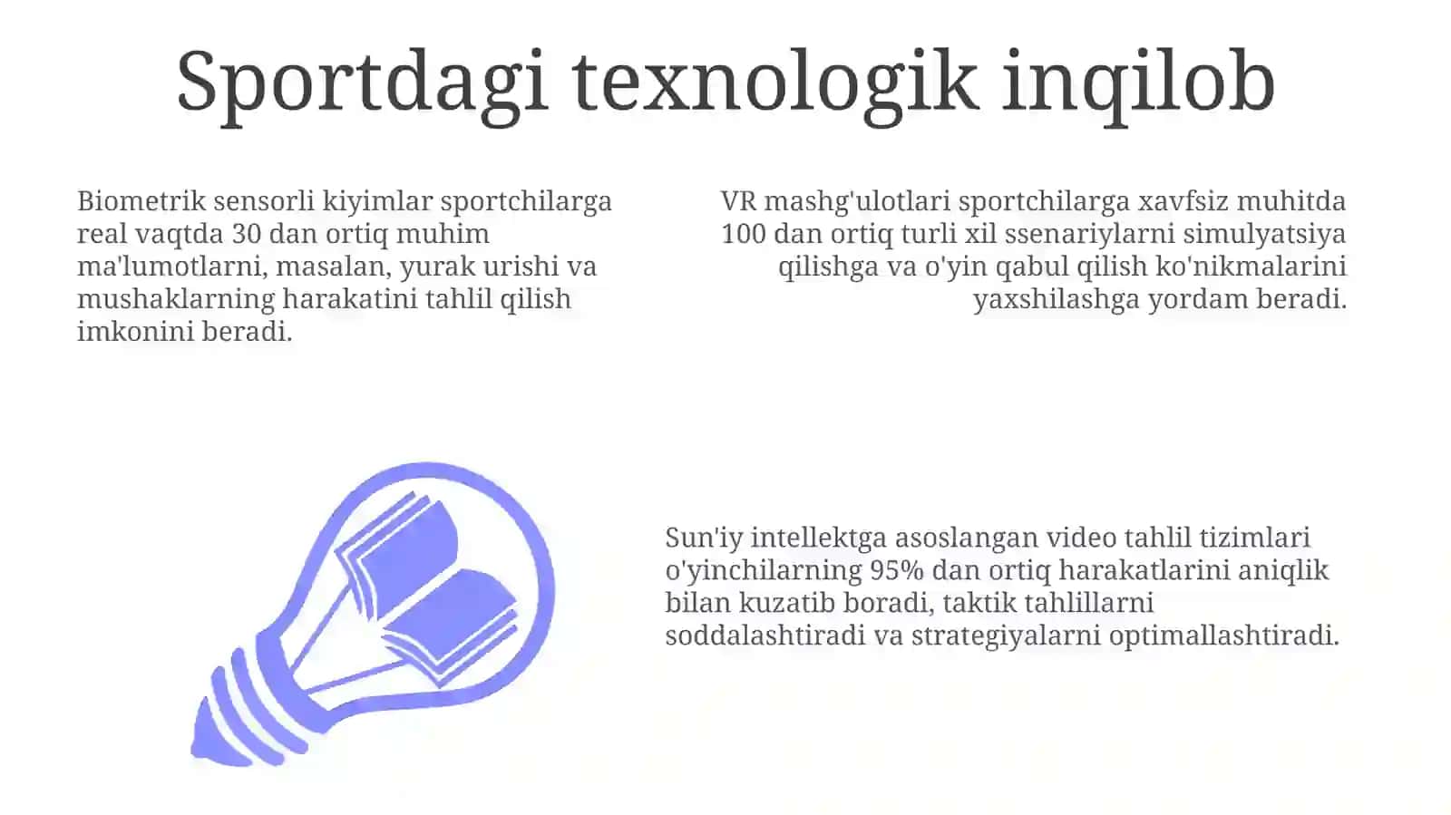 Sportdagi texnologik inqilob 3