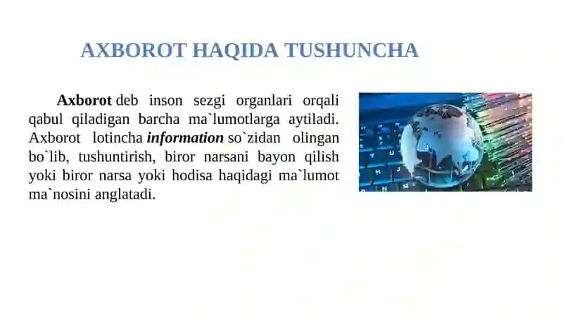 Aхbоrоt-kоmmunikаtsiya tехnоlоgiyalаrining tаsniflаnishi 3
