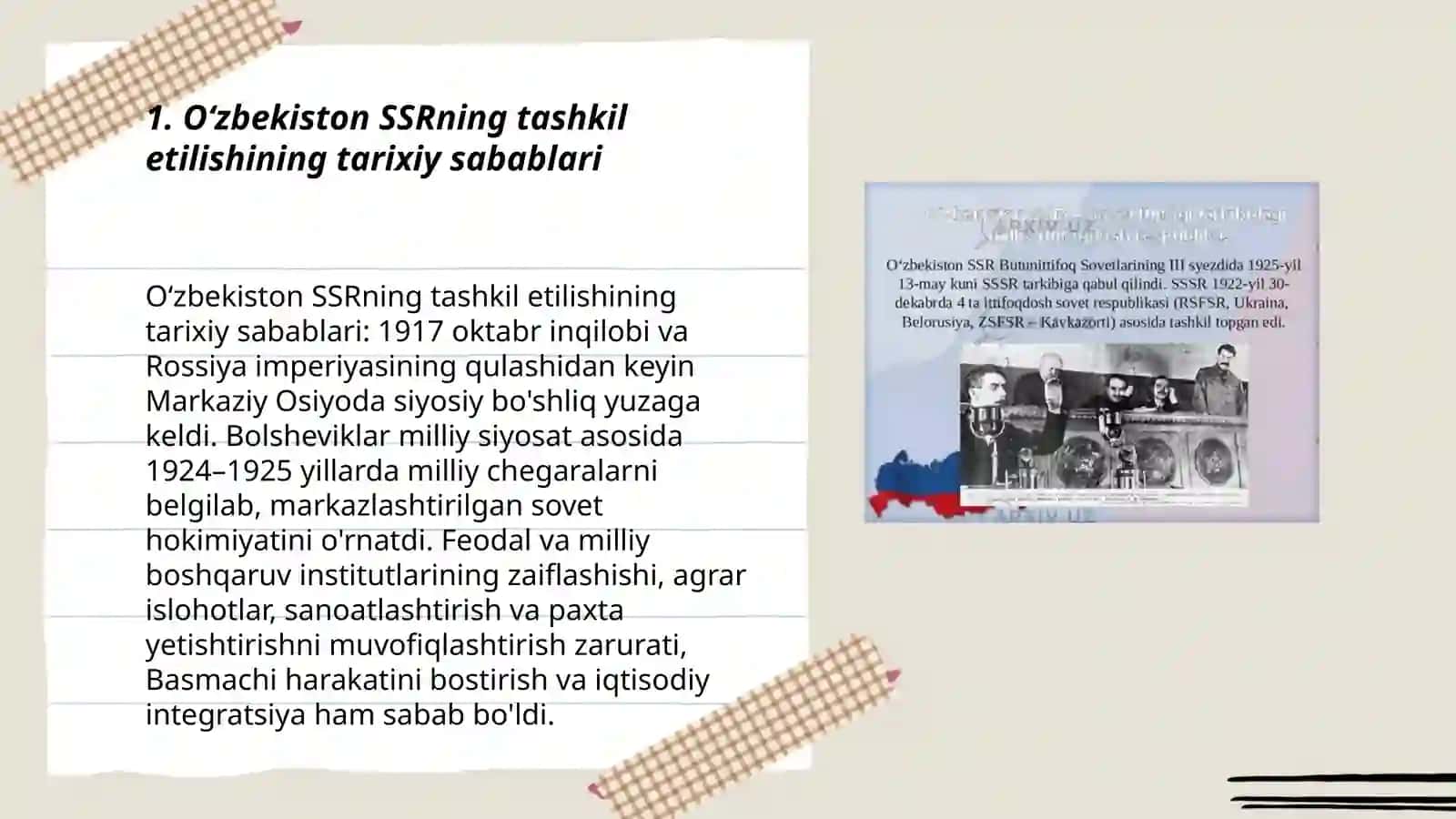 Oʻzbekiston SSRning tashkil topishi 3