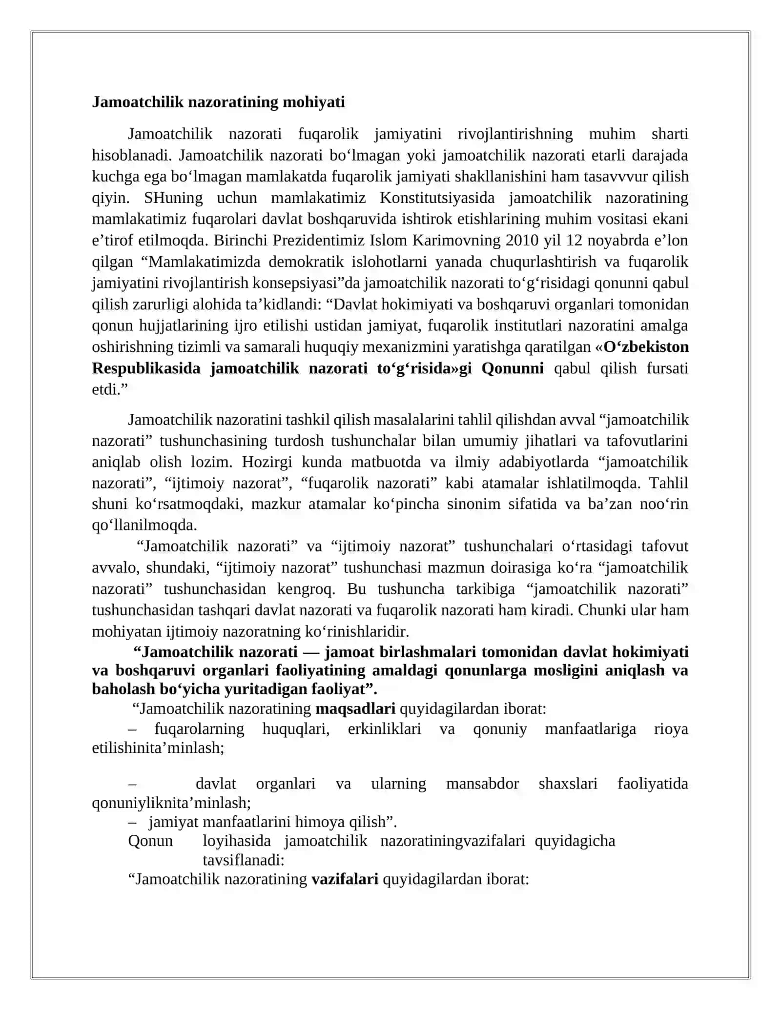 Jamoatchilik Nazorati va Davlat Organlari Faoliyatining Ochiqliği 3