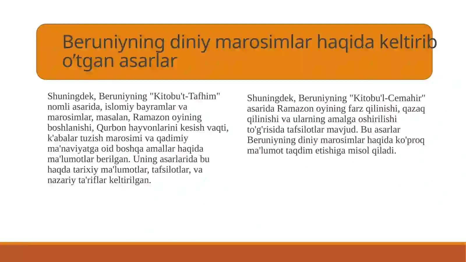 BERUNIY ASARLARIDA DINIY MAROSIMLARNING YORITILISHI 3