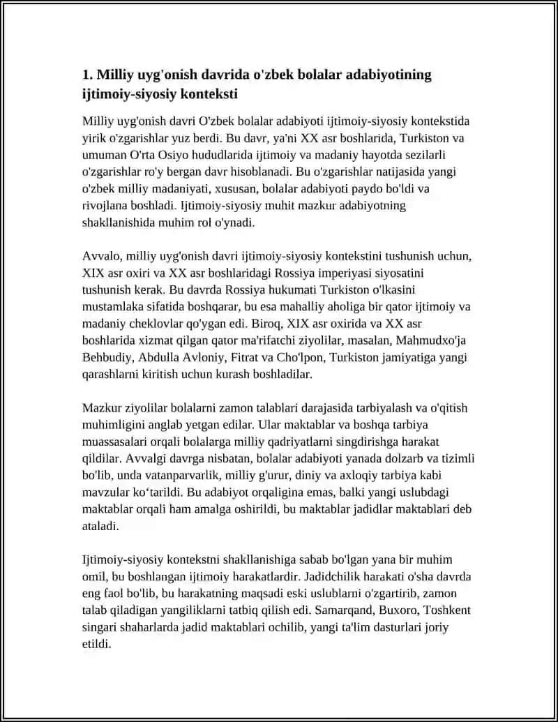 MILLIY UYG'ONISH DAVRI ÒZBEK BOLALAR ADABIYOTI 3