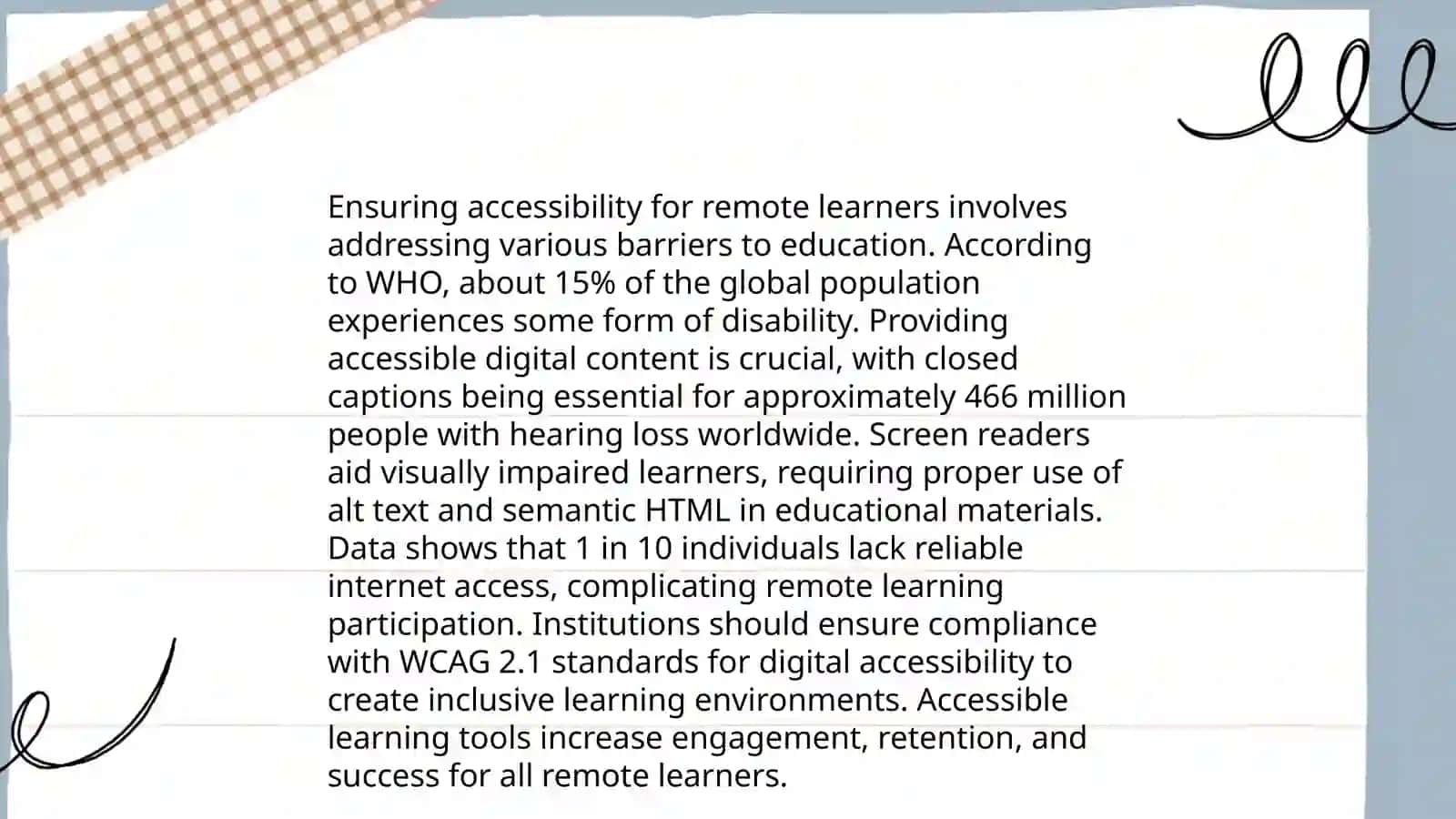 Accessibility for Remote Learners 3