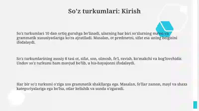 Fe'l so'z turkumi 3