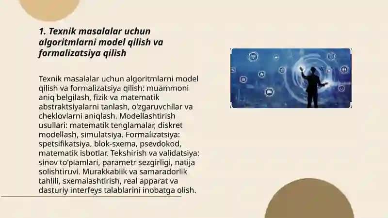 Texnik masalalar algaritimlarini ishlab chiqish 3